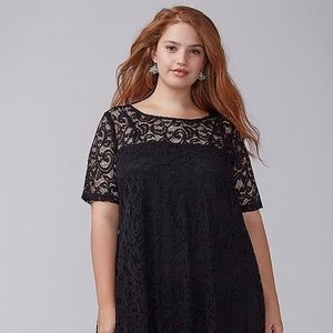 Gorgeous black dress with lace overlay